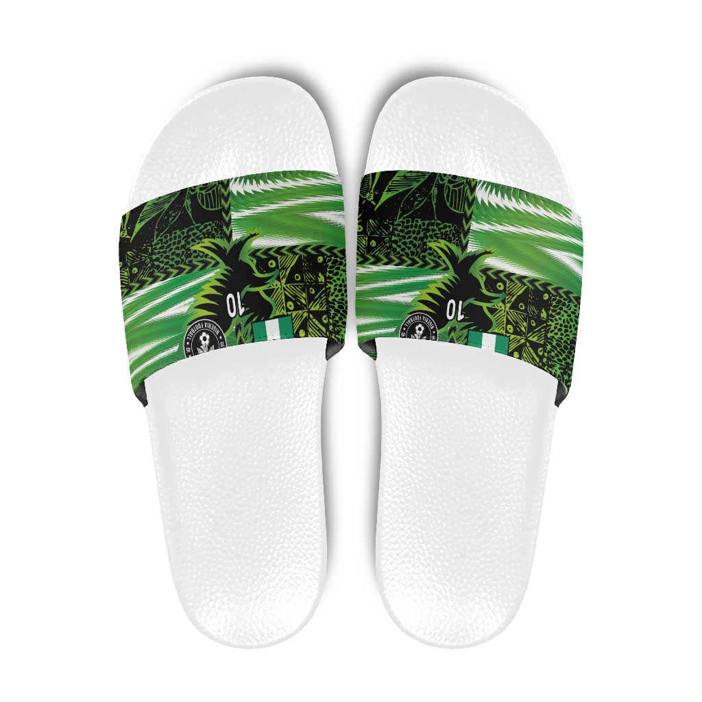 Custom Nigeria Football Slide Sandals Super Eagles Spirit - Wonder Print Shop