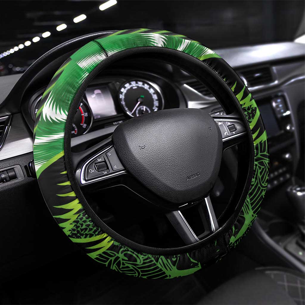 Nigeria Football Steering Wheel Cover Super Eagles Spirit - Wonder Print Shop