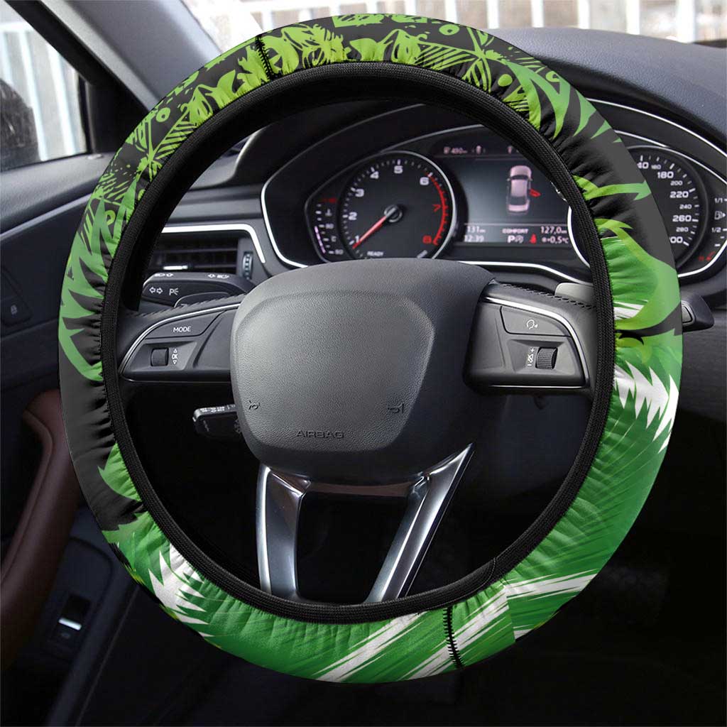 Nigeria Football Steering Wheel Cover Super Eagles Spirit - Wonder Print Shop