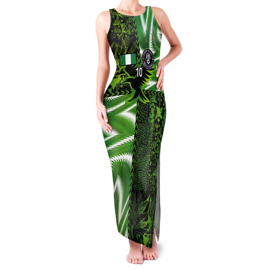 Custom Nigeria Football Tank Maxi Dress Super Eagles Spirit - Wonder Print Shop