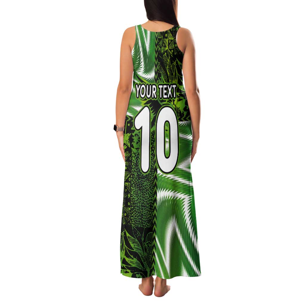 Custom Nigeria Football Tank Maxi Dress Super Eagles Spirit - Wonder Print Shop