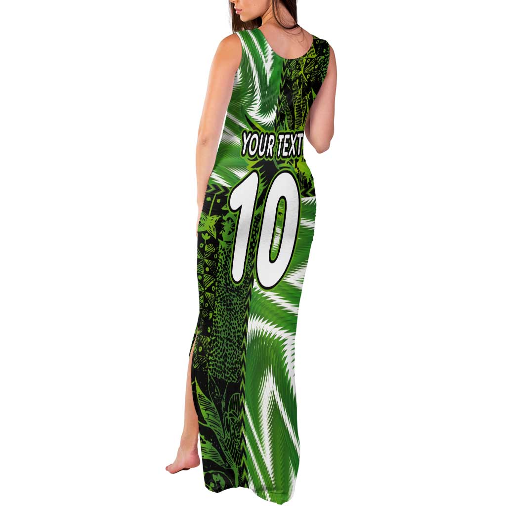 Custom Nigeria Football Tank Maxi Dress Super Eagles Spirit - Wonder Print Shop
