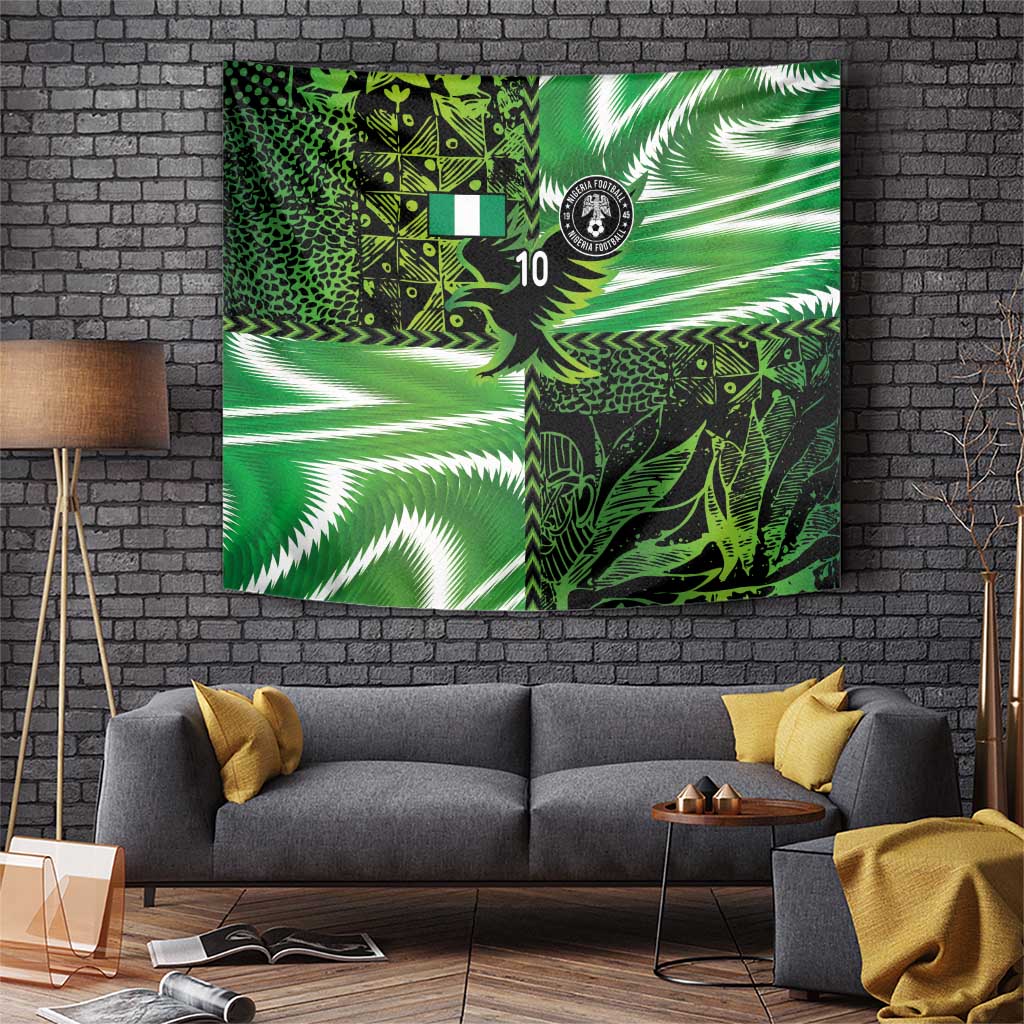 Custom Nigeria Football Tapestry Super Eagles Spirit - Wonder Print Shop