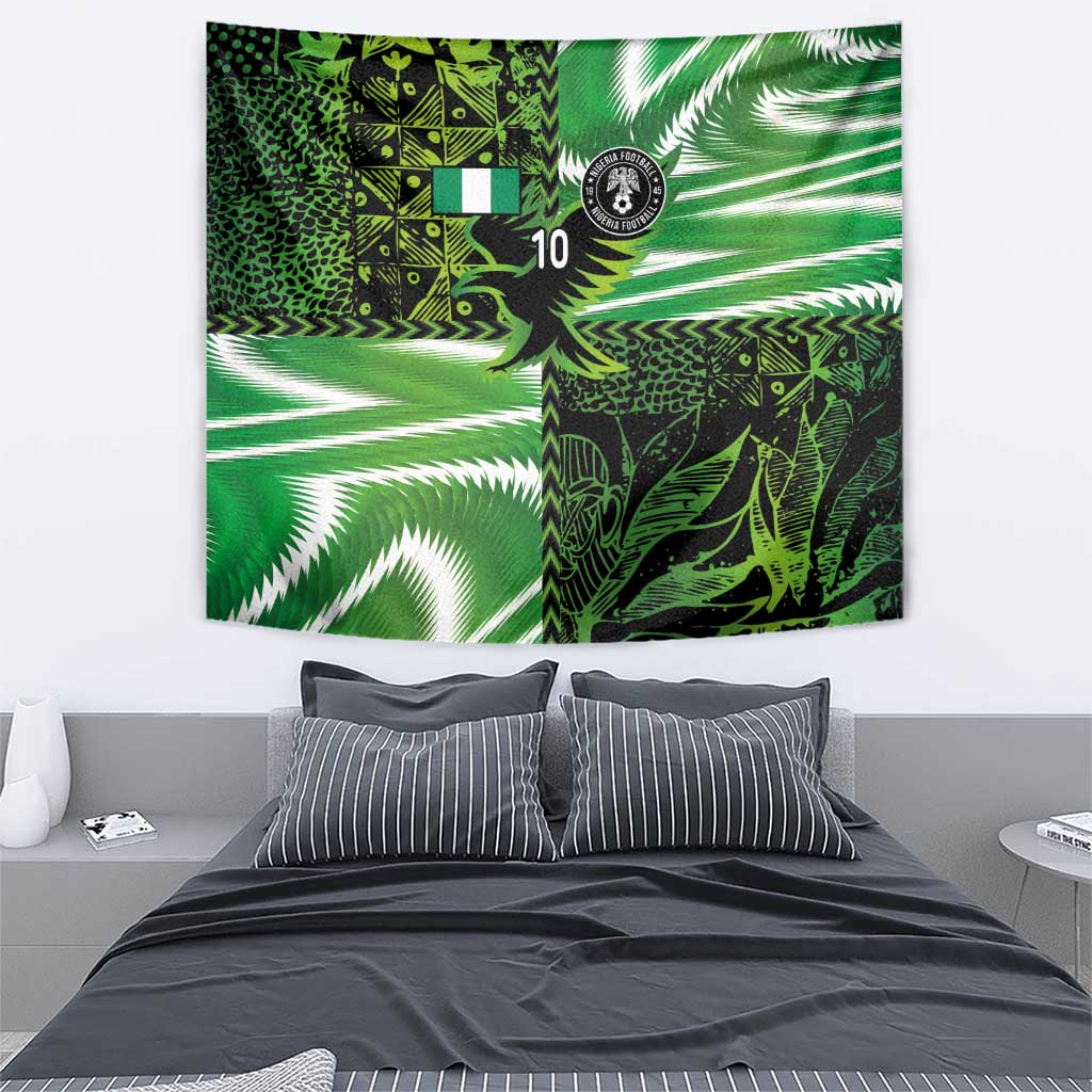 Custom Nigeria Football Tapestry Super Eagles Spirit - Wonder Print Shop