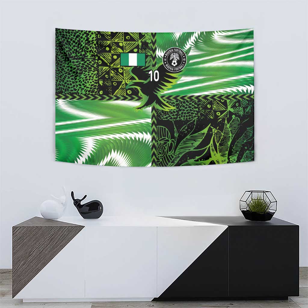 Custom Nigeria Football Tapestry Super Eagles Spirit - Wonder Print Shop
