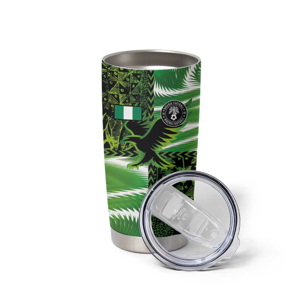Custom Nigeria Football Tumbler Cup Super Eagles Spirit - Wonder Print Shop