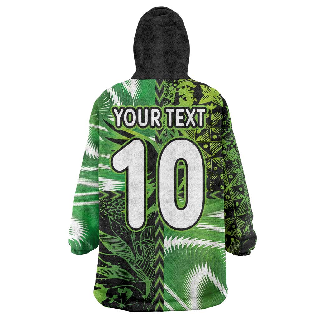 Custom Nigeria Football Wearable Blanket Hoodie Super Eagles Spirit - Wonder Print Shop