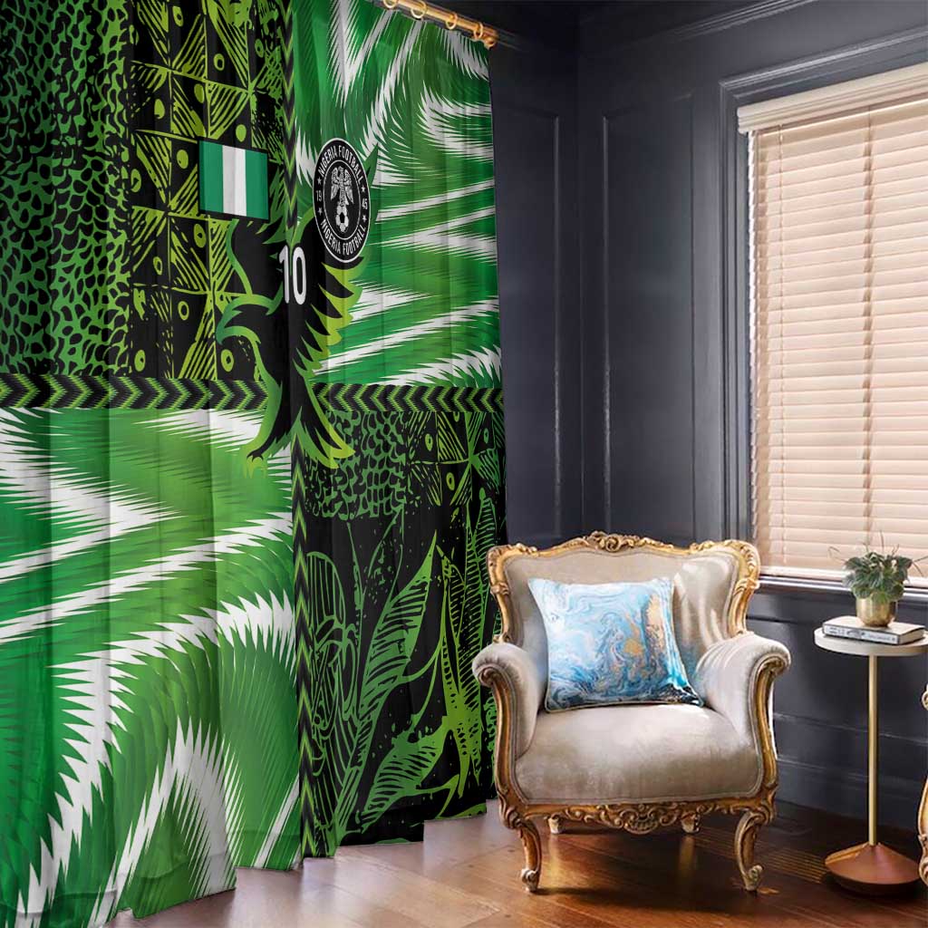 Custom Nigeria Football Window Curtain Super Eagles Spirit - Wonder Print Shop
