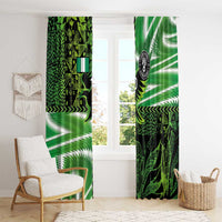Custom Nigeria Football Window Curtain Super Eagles Spirit - Wonder Print Shop