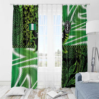 Custom Nigeria Football Window Curtain Super Eagles Spirit - Wonder Print Shop