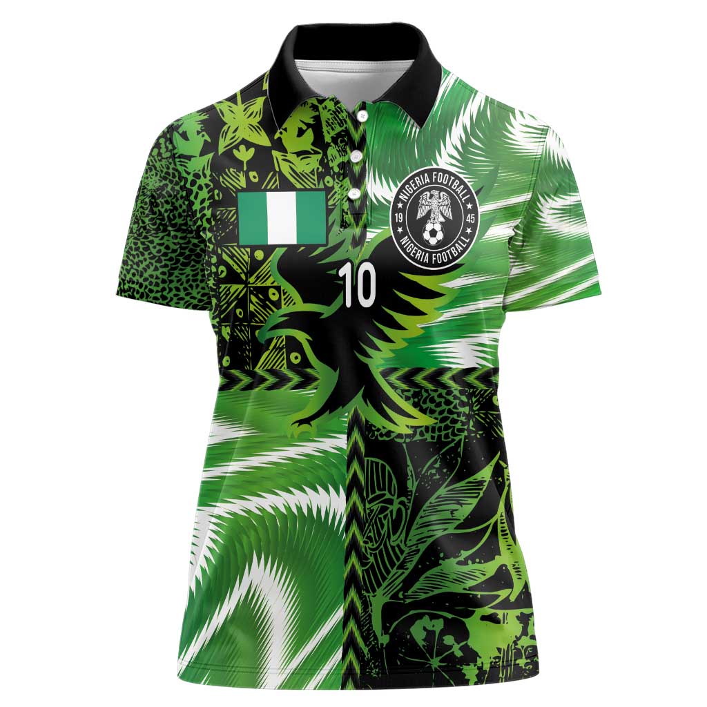 Custom Nigeria Football Women Polo Shirt Super Eagles Spirit - Wonder Print Shop