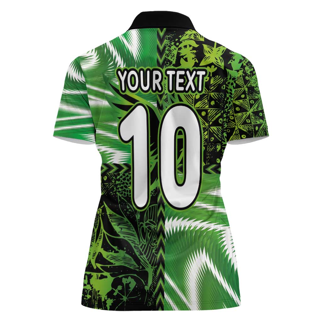 Custom Nigeria Football Women Polo Shirt Super Eagles Spirit - Wonder Print Shop