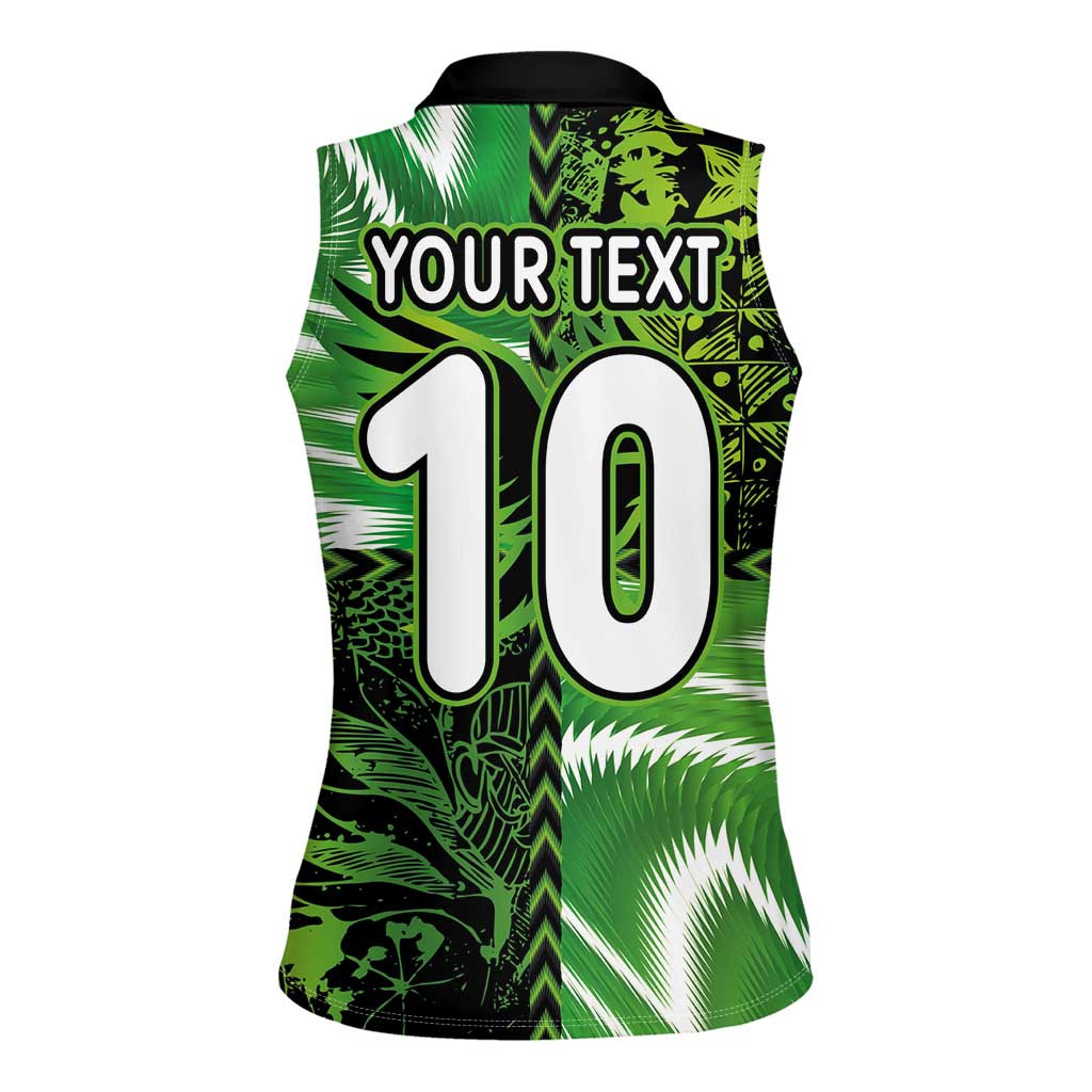 Custom Nigeria Football Women Sleeveless Polo Shirt Super Eagles Spirit - Wonder Print Shop