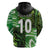 Custom Nigeria Football Zip Hoodie Super Eagles Spirit - Wonder Print Shop