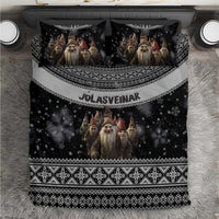 13 Yule Lads Iceland Christmas Bedding Set Jolasveinar and Nordic Traditional Pattern - Wonder Print Shop