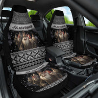13 Yule Lads Iceland Christmas Car Seat Cover Jolasveinar and Nordic Traditional Pattern - Wonder Print Shop