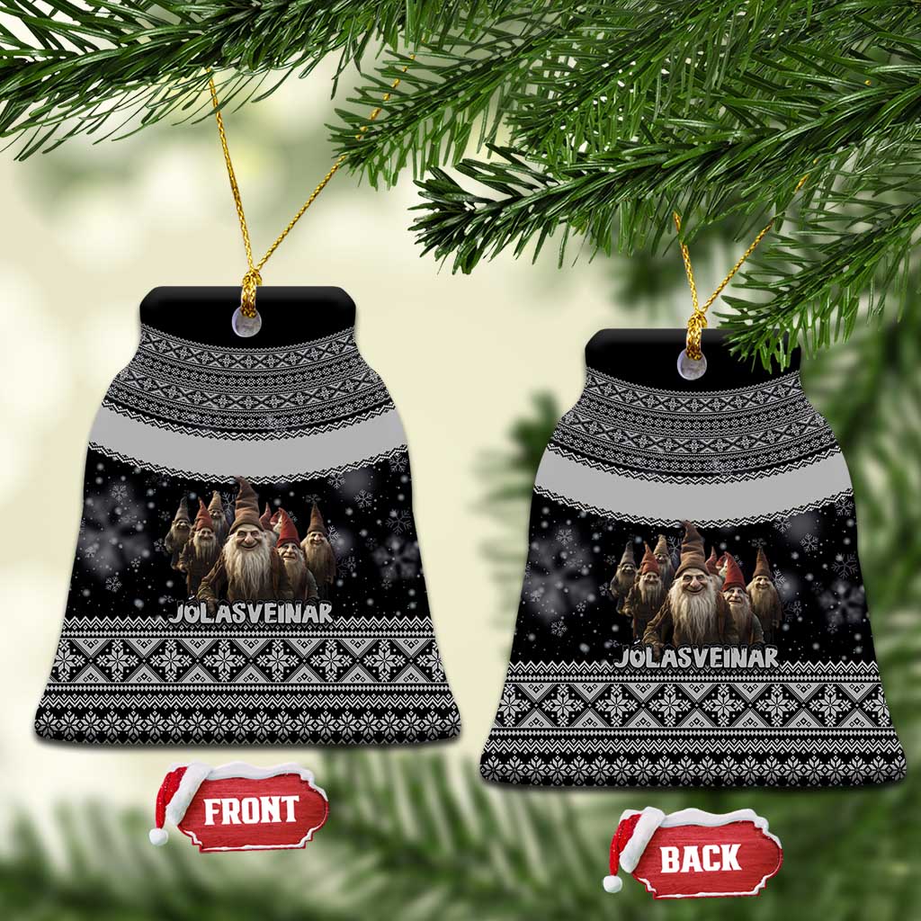 13 Yule Lads Iceland Christmas Ceramic Ornament Jolasveinar and Nordic Traditional Pattern - Wonder Print Shop