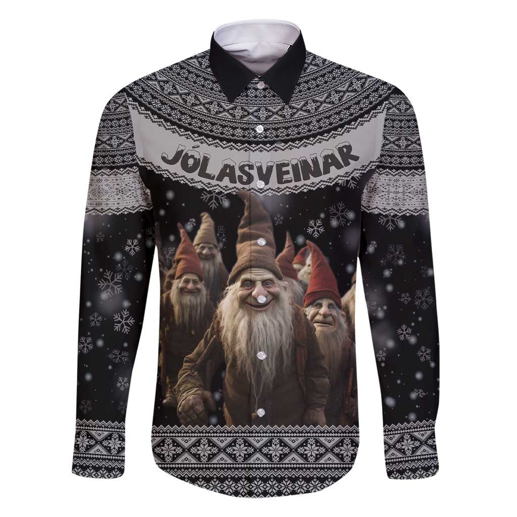 13 Yule Lads Iceland Christmas Family Matching Short Sleeve Bodycon Dress and Hawaiian Shirt Jolasveinar and Nordic Traditional Pattern - Wonder Print Shop