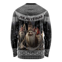 13 Yule Lads Iceland Christmas Long Sleeve Shirt Jolasveinar and Nordic Traditional Pattern - Wonder Print Shop