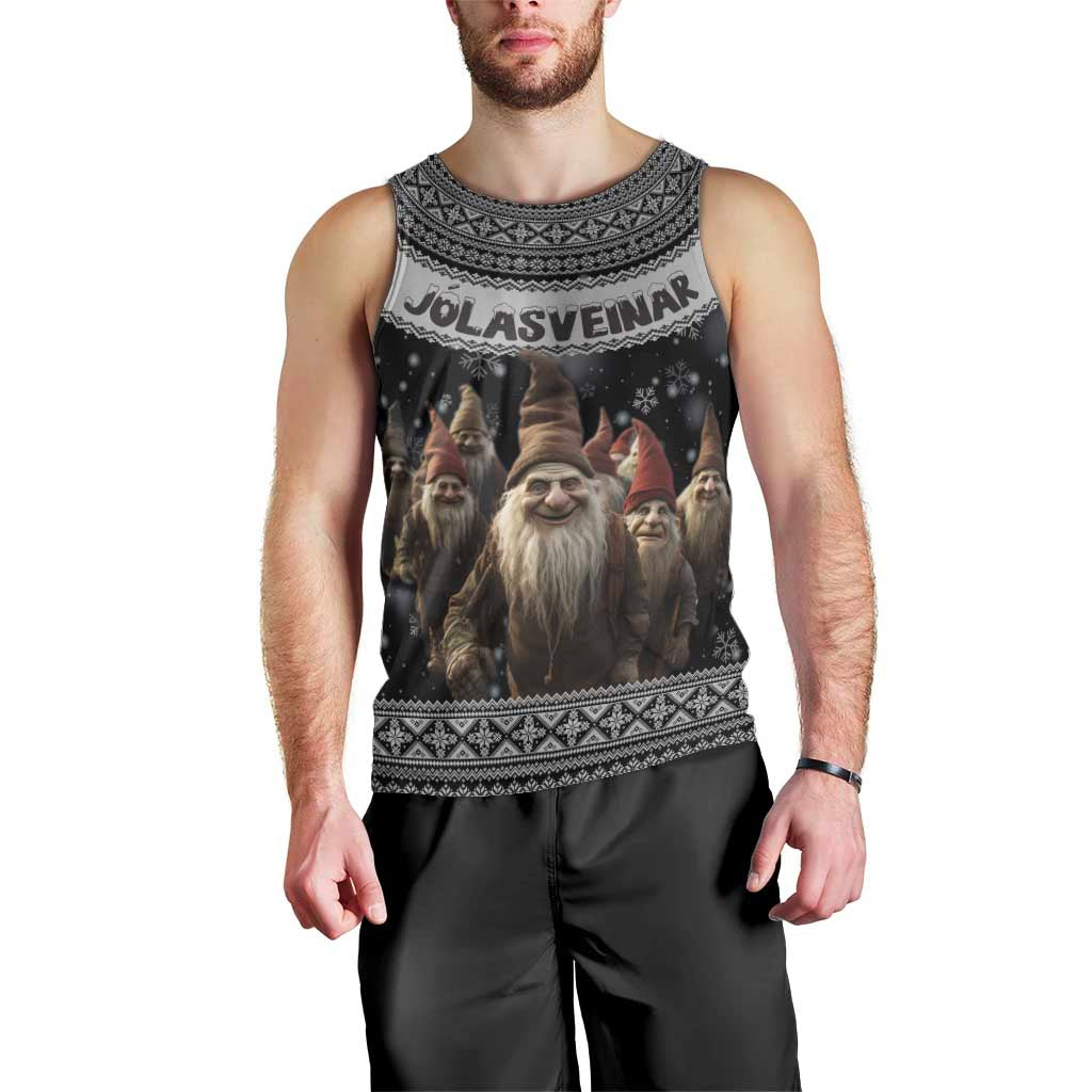 13 Yule Lads Iceland Christmas Men Tank Top Jolasveinar and Nordic Traditional Pattern - Wonder Print Shop