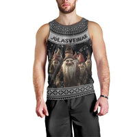 13 Yule Lads Iceland Christmas Men Tank Top Jolasveinar and Nordic Traditional Pattern - Wonder Print Shop