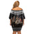 13 Yule Lads Iceland Christmas Off Shoulder Short Dress Jolasveinar and Nordic Traditional Pattern - Wonder Print Shop