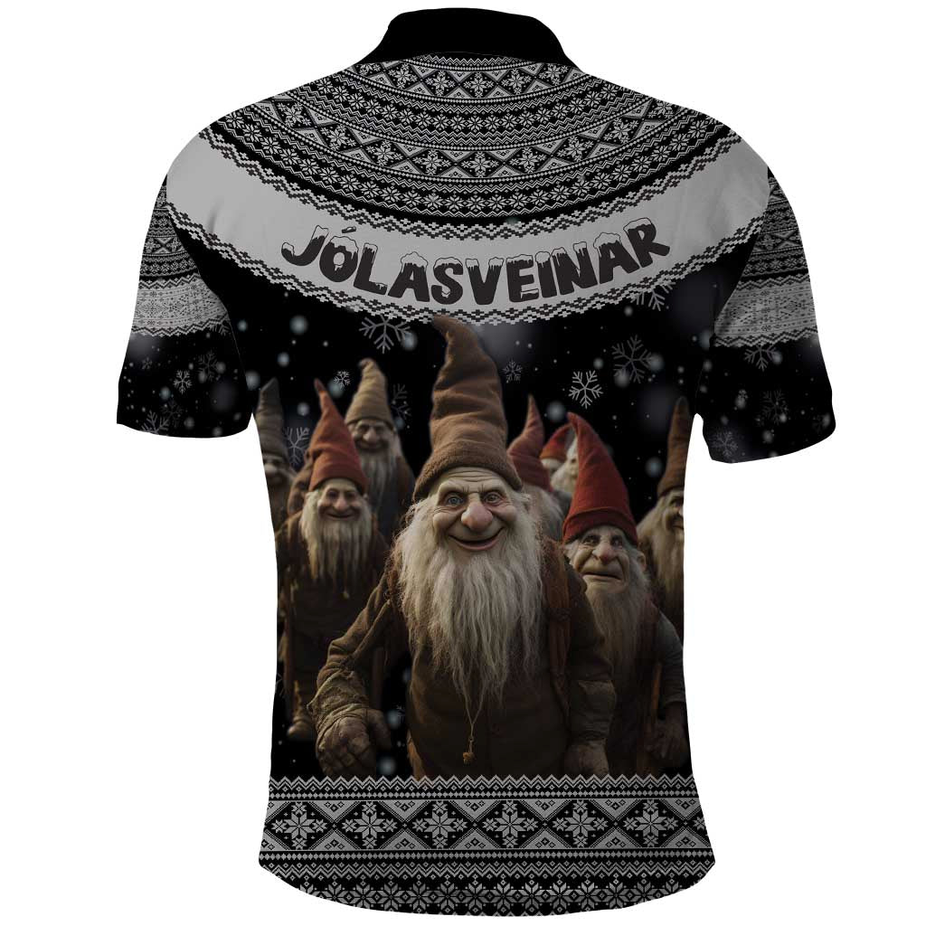 13 Yule Lads Iceland Christmas Polo Shirt Jolasveinar and Nordic Traditional Pattern - Wonder Print Shop