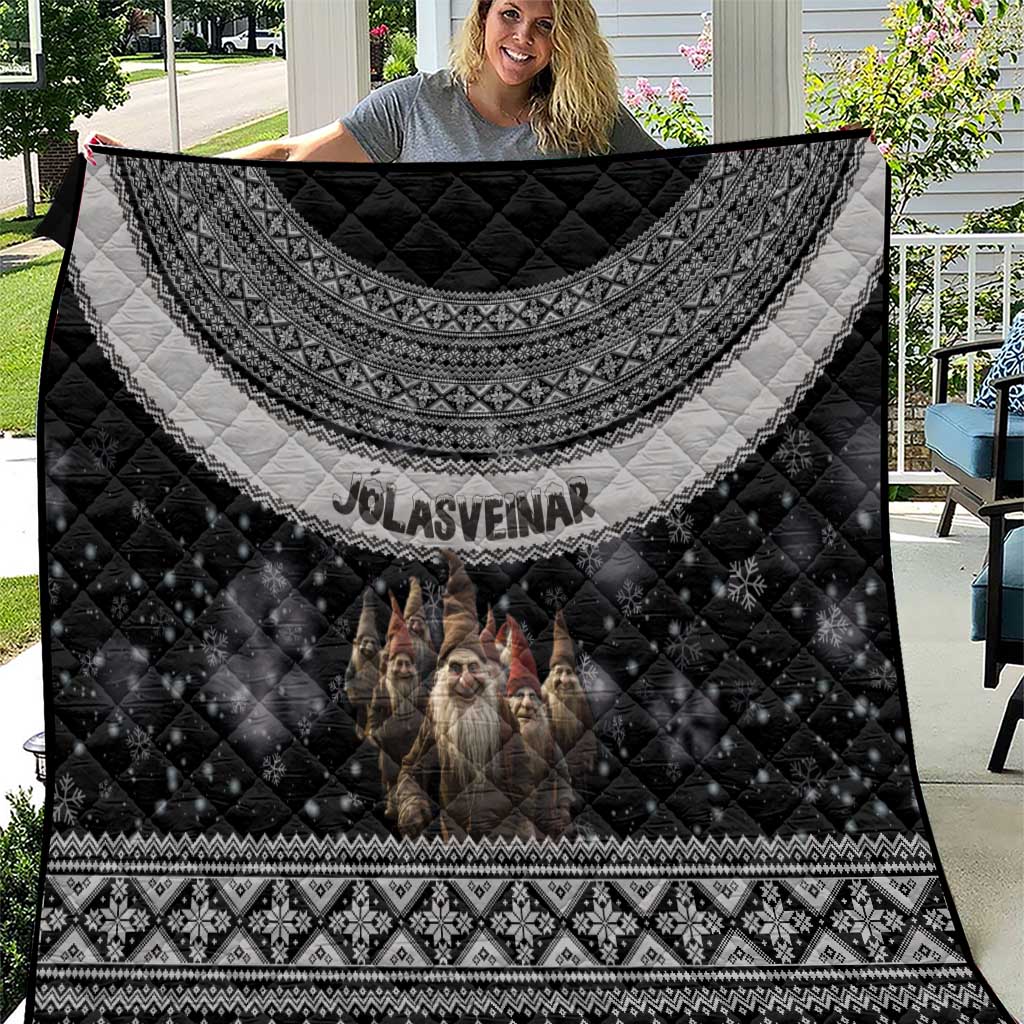 13 Yule Lads Iceland Christmas Quilt Jolasveinar and Nordic Traditional Pattern - Wonder Print Shop