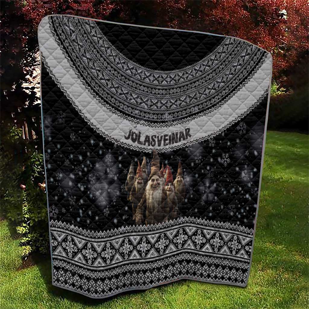 13 Yule Lads Iceland Christmas Quilt Jolasveinar and Nordic Traditional Pattern - Wonder Print Shop