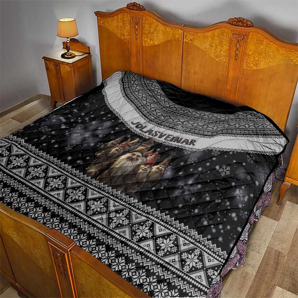 13 Yule Lads Iceland Christmas Quilt Jolasveinar and Nordic Traditional Pattern - Wonder Print Shop