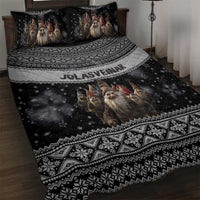 13 Yule Lads Iceland Christmas Quilt Bed Set Jolasveinar and Nordic Traditional Pattern - Wonder Print Shop