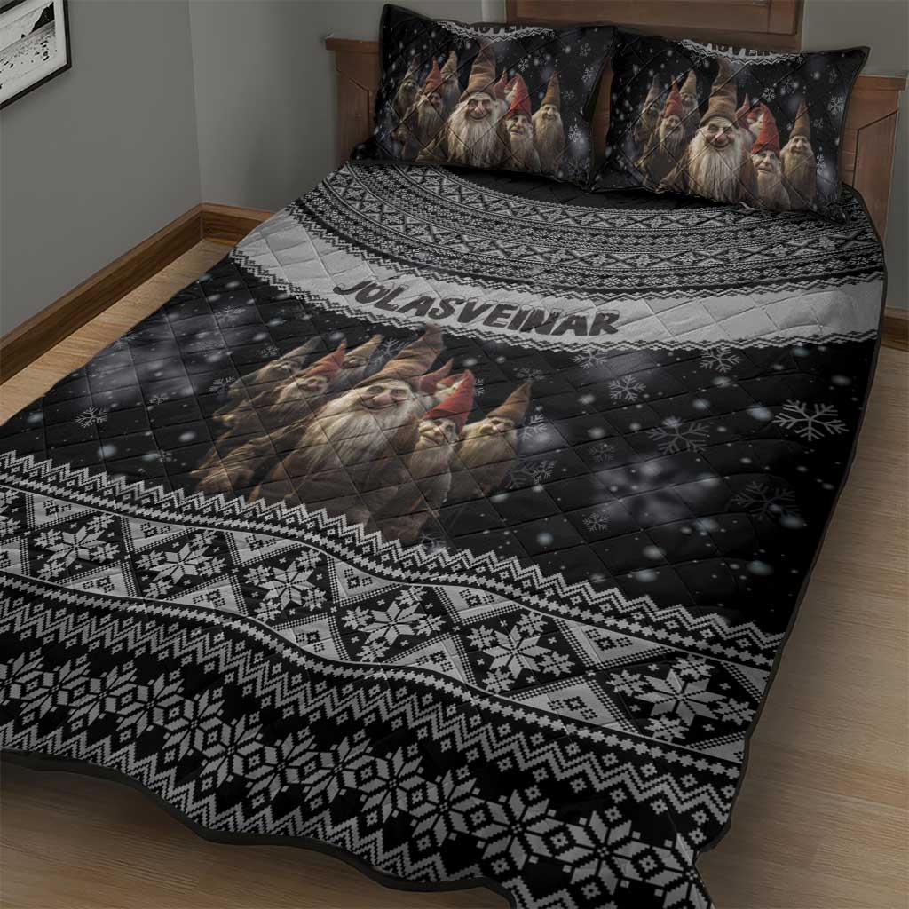 13 Yule Lads Iceland Christmas Quilt Bed Set Jolasveinar and Nordic Traditional Pattern - Wonder Print Shop