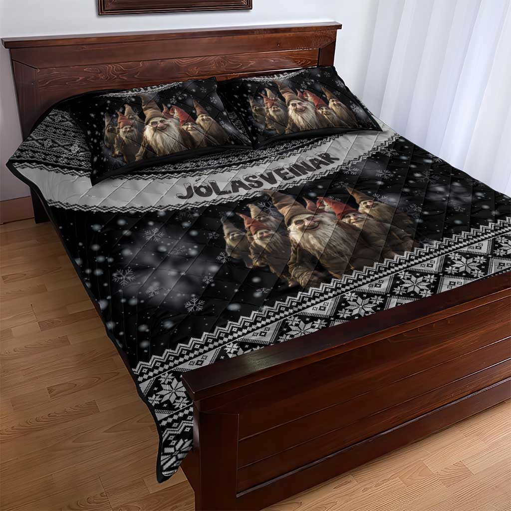 13 Yule Lads Iceland Christmas Quilt Bed Set Jolasveinar and Nordic Traditional Pattern - Wonder Print Shop