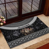 13 Yule Lads Iceland Christmas Rubber Doormat Jolasveinar and Nordic Traditional Pattern - Wonder Print Shop
