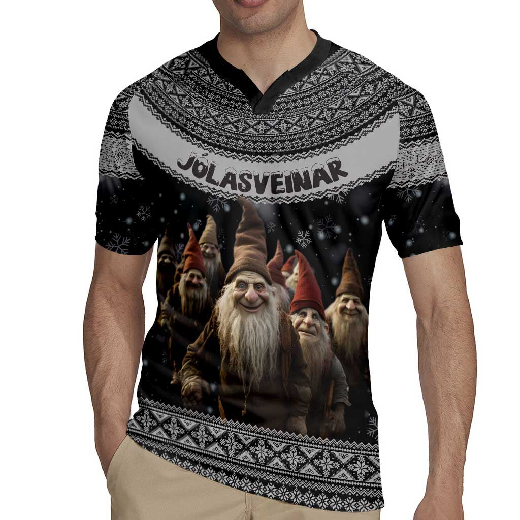 13 Yule Lads Iceland Christmas Rugby Jersey Jolasveinar and Nordic Traditional Pattern - Wonder Print Shop
