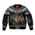 13 Yule Lads Iceland Christmas Sleeve Zip Bomber Jacket Jolasveinar and Nordic Traditional Pattern - Wonder Print Shop