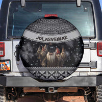 13 Yule Lads Iceland Christmas Spare Tire Cover Jolasveinar and Nordic Traditional Pattern - Wonder Print Shop