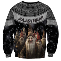 13 Yule Lads Iceland Christmas Sweatshirt Jolasveinar and Nordic Traditional Pattern - Wonder Print Shop