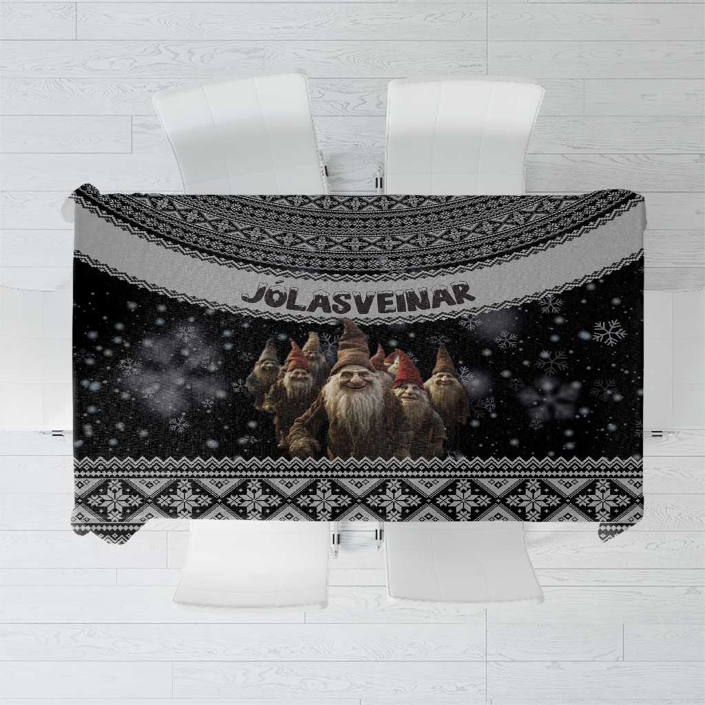 13 Yule Lads Iceland Christmas Tablecloth Jolasveinar and Nordic Traditional Pattern - Wonder Print Shop