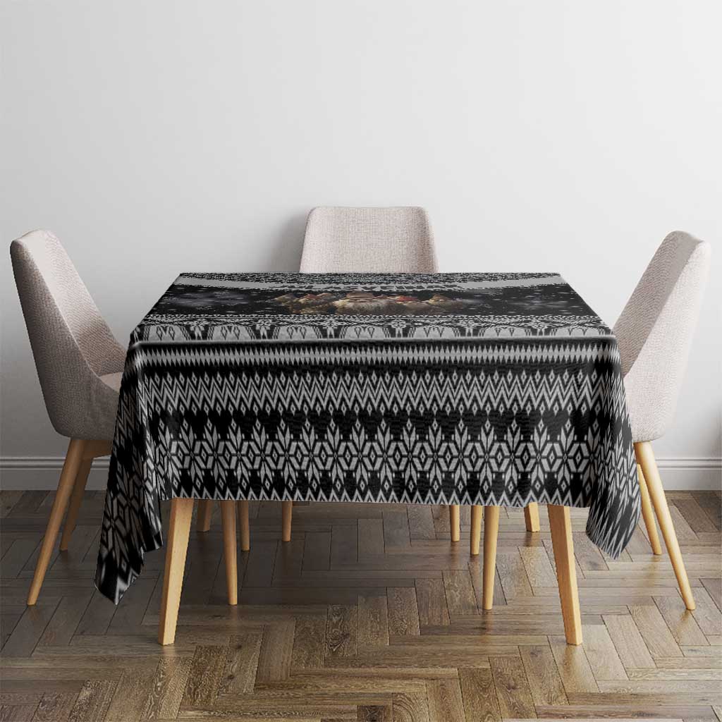 13 Yule Lads Iceland Christmas Tablecloth Jolasveinar and Nordic Traditional Pattern - Wonder Print Shop