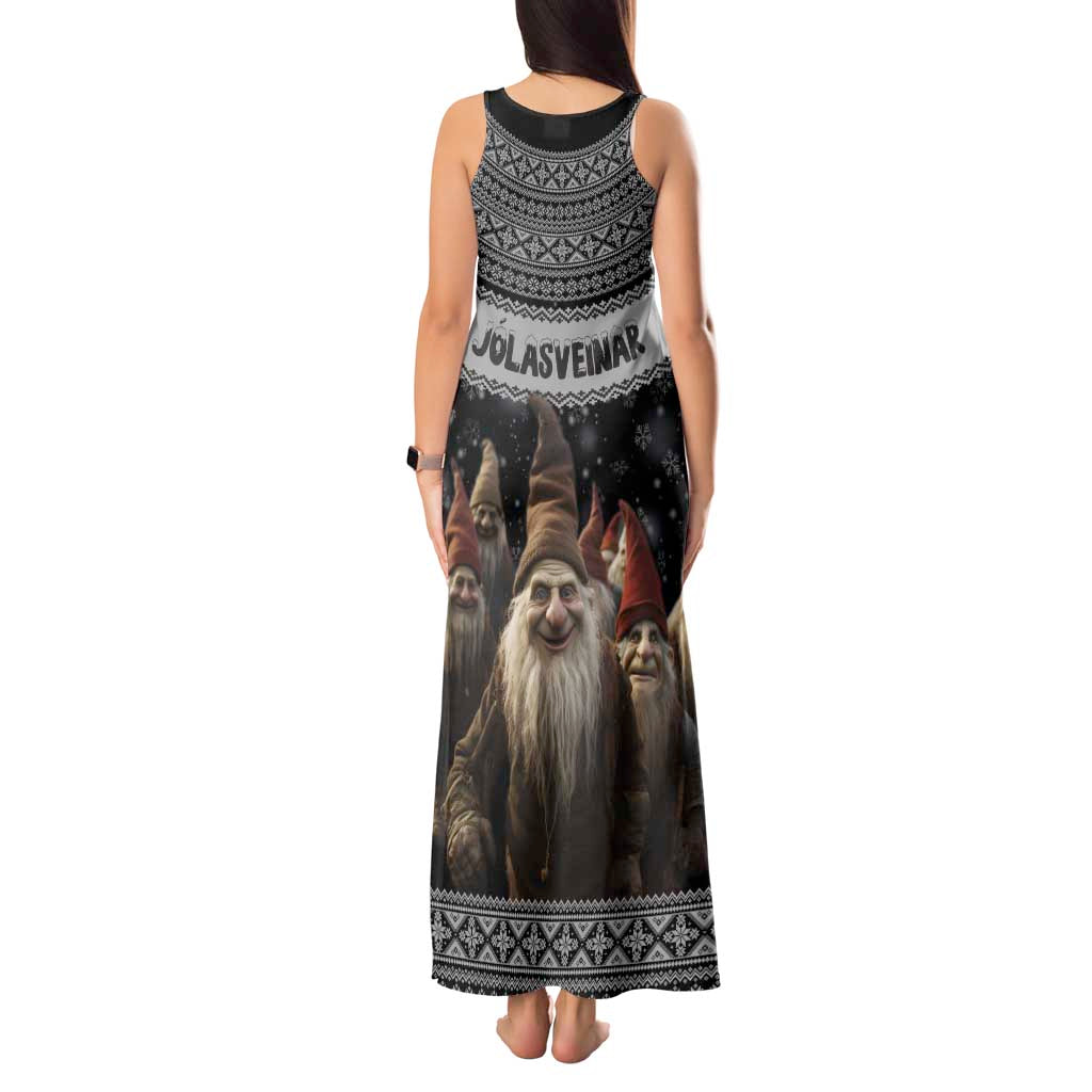 13 Yule Lads Iceland Christmas Tank Maxi Dress Jolasveinar and Nordic Traditional Pattern - Wonder Print Shop