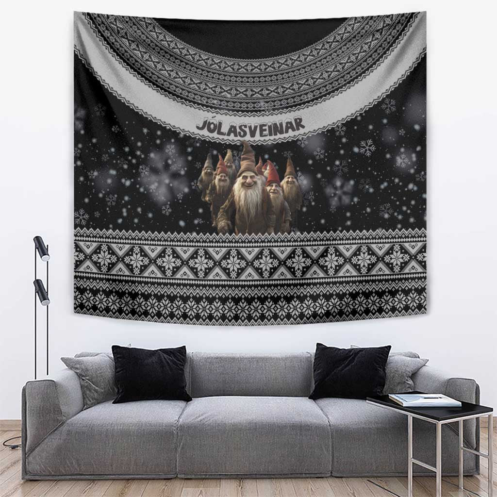 13 Yule Lads Iceland Christmas Tapestry Jolasveinar and Nordic Traditional Pattern - Wonder Print Shop