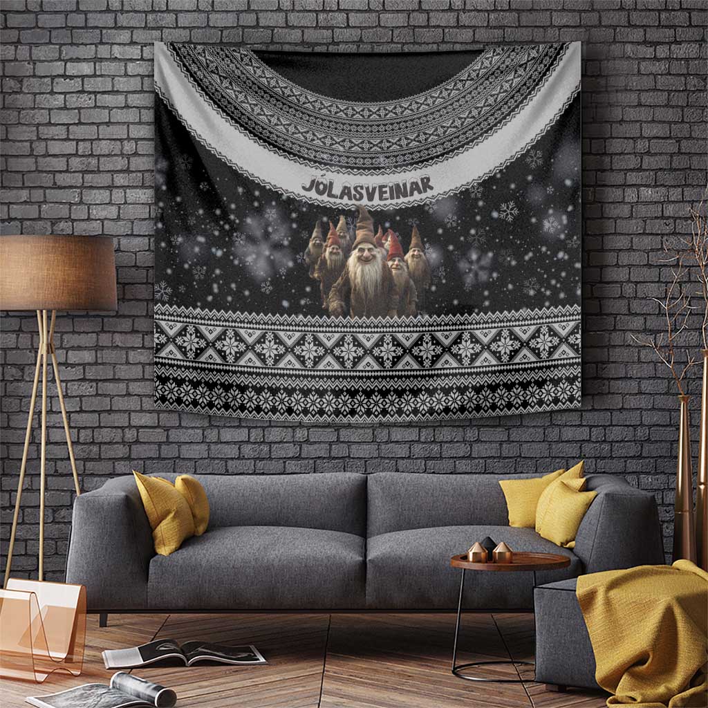 13 Yule Lads Iceland Christmas Tapestry Jolasveinar and Nordic Traditional Pattern - Wonder Print Shop