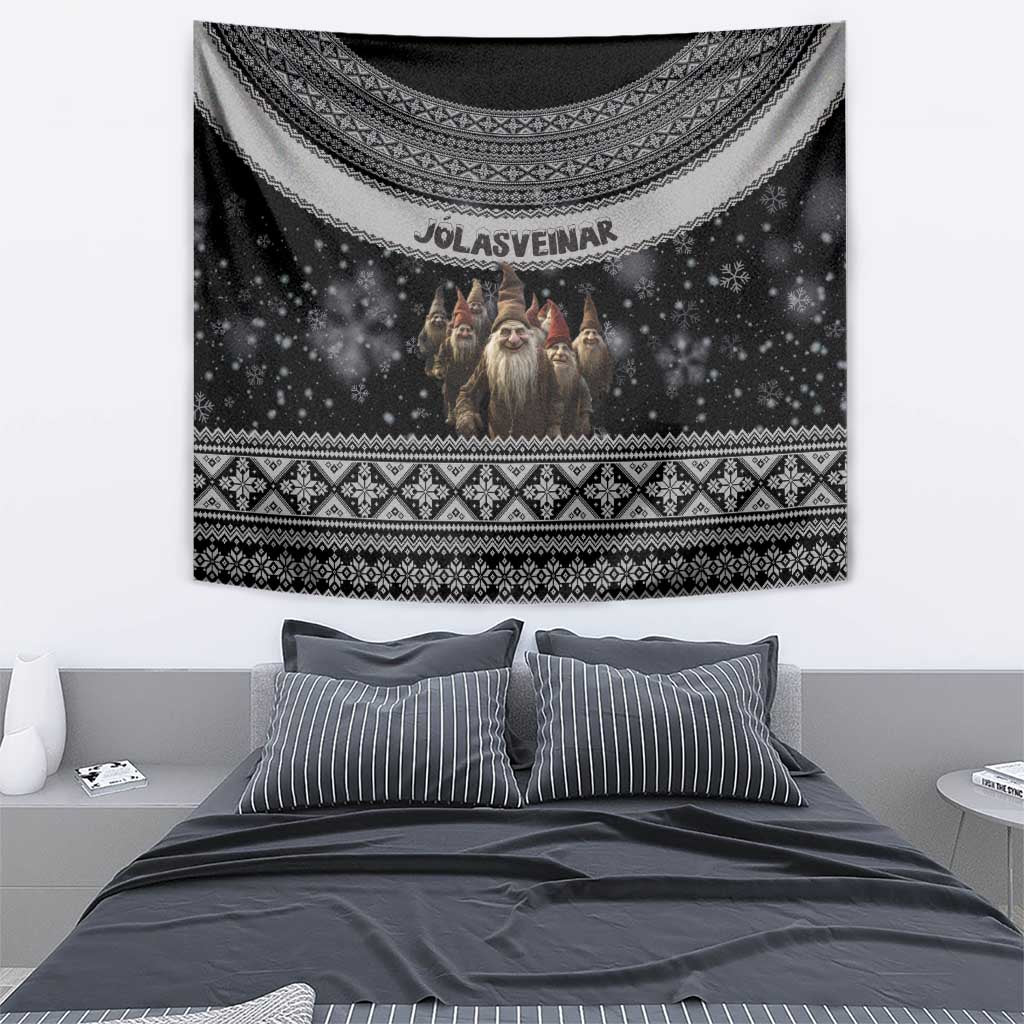 13 Yule Lads Iceland Christmas Tapestry Jolasveinar and Nordic Traditional Pattern - Wonder Print Shop