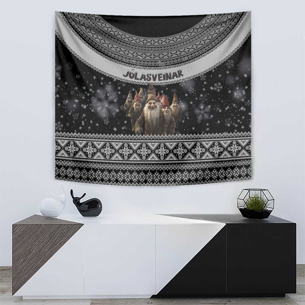 13 Yule Lads Iceland Christmas Tapestry Jolasveinar and Nordic Traditional Pattern - Wonder Print Shop