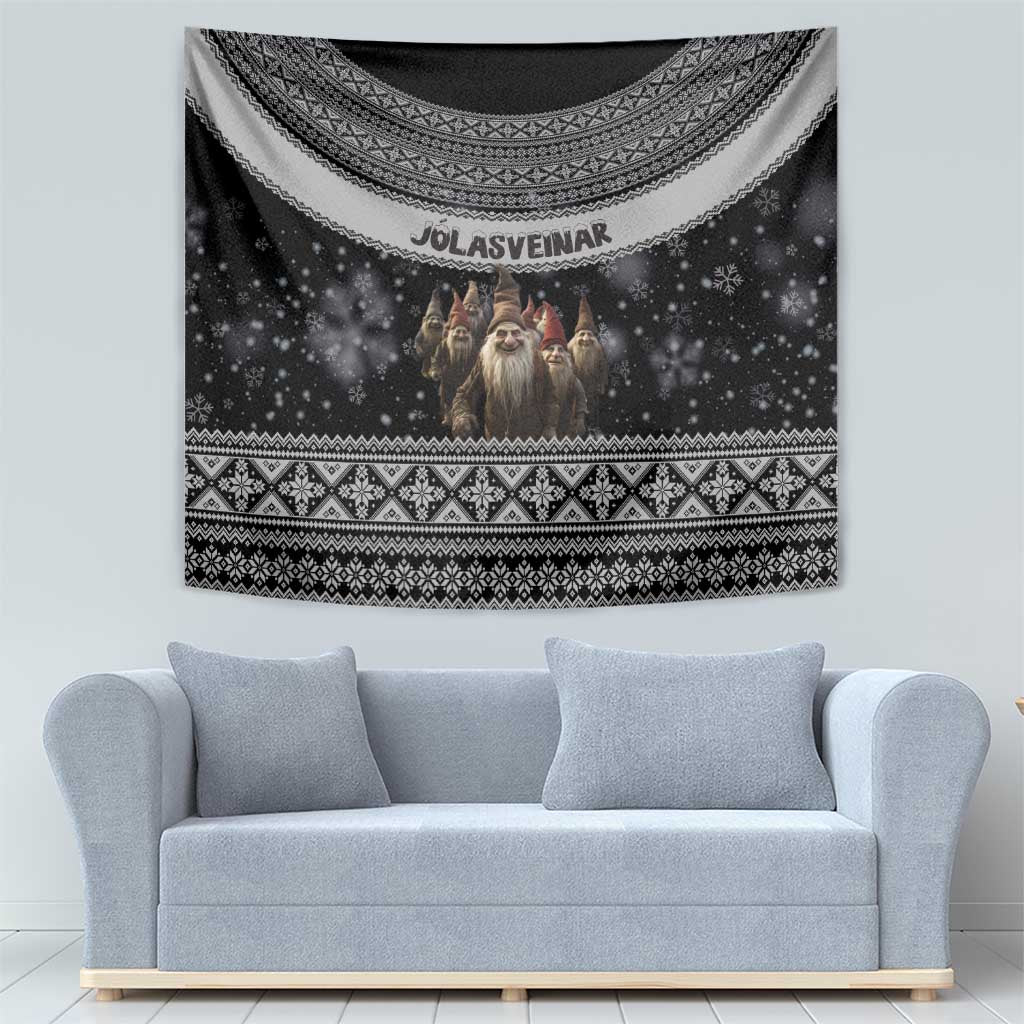 13 Yule Lads Iceland Christmas Tapestry Jolasveinar and Nordic Traditional Pattern - Wonder Print Shop