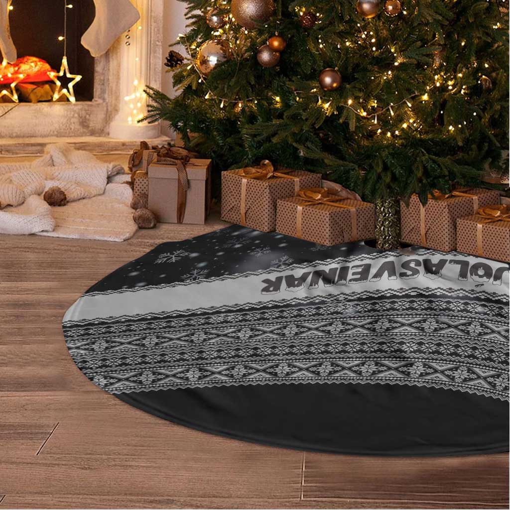 13 Yule Lads Iceland Christmas Tree Skirt Jolasveinar and Nordic Traditional Pattern - Wonder Print Shop