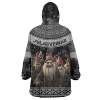 13 Yule Lads Iceland Christmas Wearable Blanket Hoodie Jolasveinar and Nordic Traditional Pattern - Wonder Print Shop