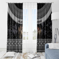 13 Yule Lads Iceland Christmas Window Curtain Jolasveinar and Nordic Traditional Pattern - Wonder Print Shop