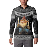 Iceland Kertasnikir Christmas Button Sweatshirt Candle Beggar and Nordic Traditional Pattern - Wonder Print Shop